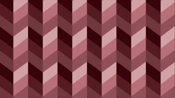 Animated Red Simple Zig Zag Pattern Seamless Background Moving Downwards — Stock Video