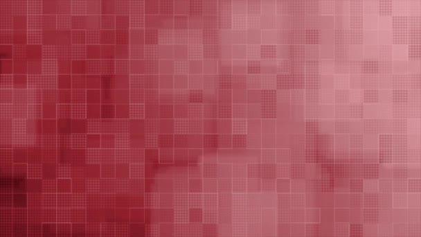 Animált Piros Négyzet Doboz Minta Mozaik Csempe Háttér Egyszerű Elegáns — Stock videók
