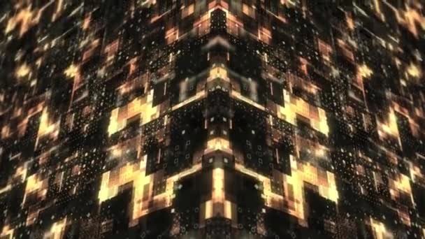 アニメーションイエロー抽象技術未来サイバースペースの背景 Sf技術の背景 — ストック動画