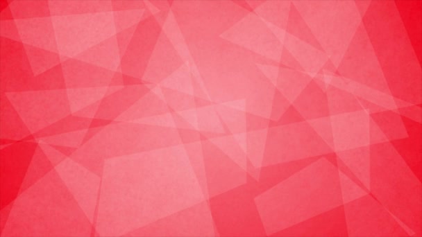 Color Rojo Animado Formas Geométricas Poli Bajas Fondo Mínimo Fondo — Vídeos de Stock