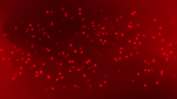Κινούμενο Κόκκινο Λαμπερό Glitter Bokeh Σωματίδια Κομψό Φόντο Σωματιδίων Φουτουριστικό — Αρχείο Βίντεο