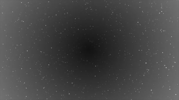 Animowane Proste Cząsteczki Czerni Bieli Obracające Się Ciemnym Minimalnym Tle — Wideo stockowe