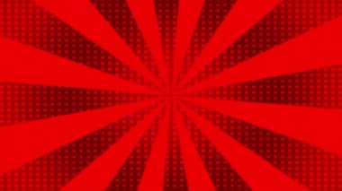 Canlandırılmış Modern karikatür tarzı merkezi yoğunlaştırılmış döner çizgiler Kırmızı fütürist radyal arkaplan