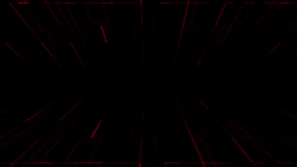 Animé Moderne Scintillant Particules Rouges Futuristes Sur Fond Noir Foncé — Video