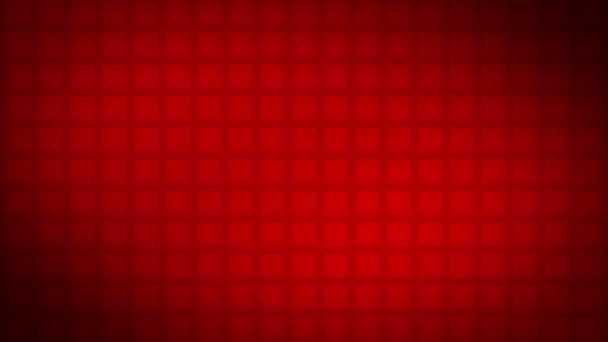 Animowane Proste Czerwone Tło Gradientowe Kwadratowymi Kształtami — Wideo stockowe