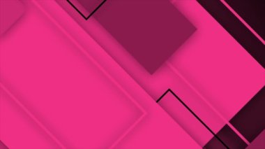 Canlandırılmış Magenta kırmızı renk köşegen hareketli dikdörtgen kutu profesyonel arkaplan