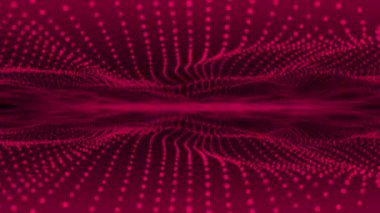 Animasyon Magenta kırmızı parçacıkları akışkan dalgalar arka planı. Soyut Sıvı Desen arkaplanı