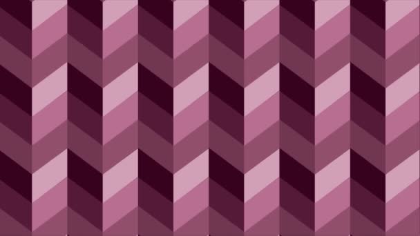 Анимационный Пурпурный Красный Простой Зигзаг Шаблон Бесшовный Фон Движется Вниз — стоковое видео