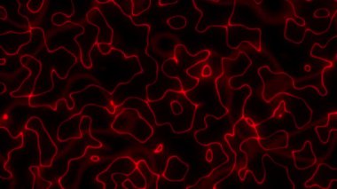 Kırmızı arkaplan üzerinde canlandırılmış Minimum Geometrik temel şekiller