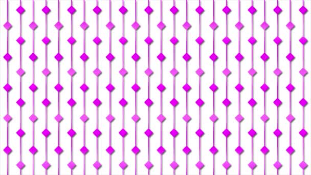 Animovaná Růžová Barva Diamantový Tvar Vzor Jednoduché Pozadí Jednoduché Tvary — Stock video