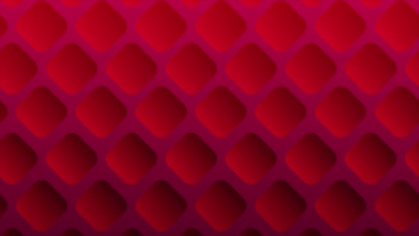 Animado Dualtone Magenta Rojo Negro Formas Geométricas Cuadradas Mínimo Fondo — Vídeos de Stock