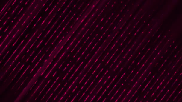 アニメーションエレガントなマゼンタ赤シームレスな直線 輝く粒子のシンプルな未来的な背景 — ストック動画