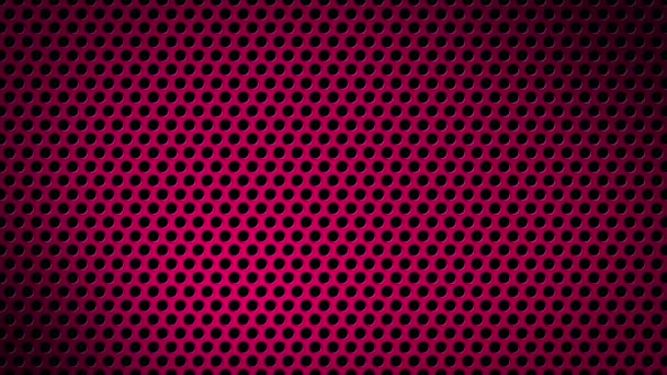Geanimeerde Eenvoudige Magenta Rood Verloop Metalen Rooster Patroon Minimale Geometrische — Stockvideo
