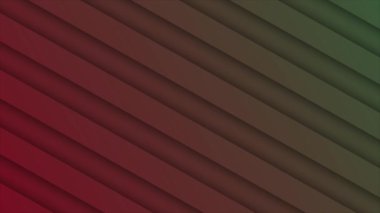 Canlandırılmış 3d derinlik çizgileri arka plan, kırmızı ve yeşil gradyan