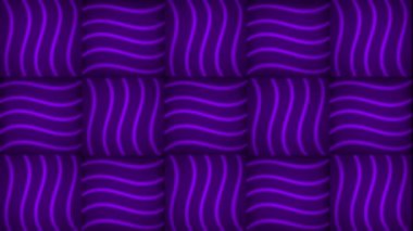 Animasyon Mor renkli, parlak çizgili dijital kare kiremitler