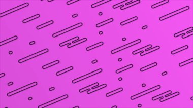 Pembe arkaplan üzerinde canlandırılmış Minimum Geometrik temel şekiller