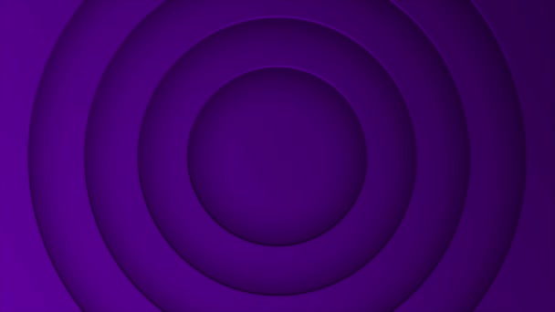 Animated Purple Eenvoudige Minimalistische Cirkels Papier Gesneden Achtergrond Intro Achtergrond — Stockvideo