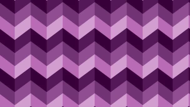 Animated Pink Simple Zig Zag Pattern Seamless Background Moving Left — Stock Video