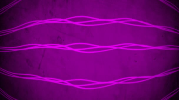 Animierte Abstrakte Fließende Flüssige Wellen Streifenmuster Streifenwellen Über Strukturiertem Wulstigem — Stockvideo