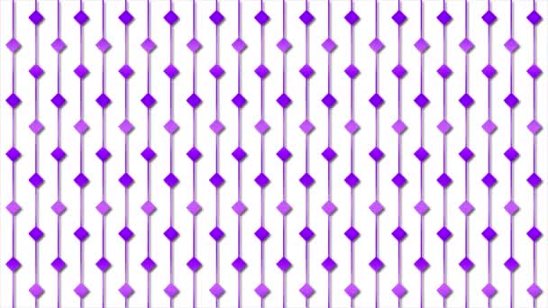 Анімований Фіолетовий Колір Алмазна Форма Візерунок Простий Фон Проста Форма — стокове відео