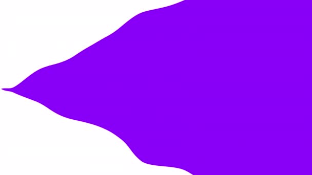 动画紫色和白色双音波浪形图案简朴的背景 — 图库视频影像