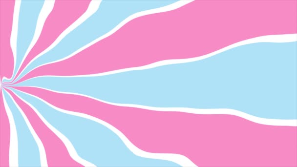 动画粉红和蓝色双音波浪形图案简朴的背景 — 图库视频影像