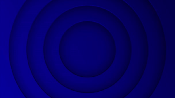 Animated Blue Simple Minimalistic Circles Paper Cut Background Intro Background — Stock Video