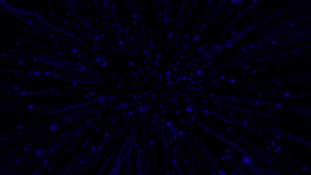 Animated Blue Color Sparkling Glitter Partikel Motion Background — Stok Video