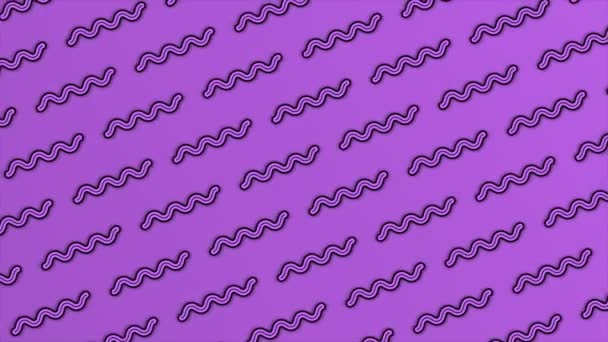 Animierte Minimal Geometrische Verschwenderische Formen Über Violettem Hintergrund Minimaler Hintergrund — Stockvideo