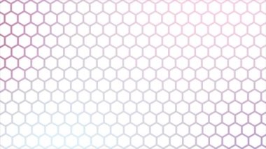Animasyon Gelecek Renkli Yüzey Altıgenleri fayansları. Moda basit ve minimal geometrik altıgen arkaplan