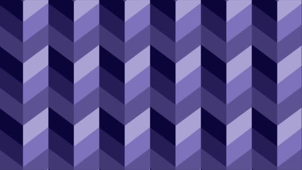 Animated Blue Simple Zig Zag Pattern Seamless Background Moving Downwards — Stock Video