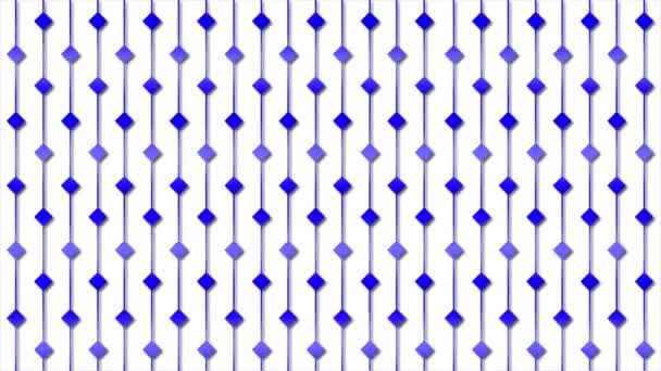 Animovaná Modrá Barva Diamantový Tvar Vzor Jednoduché Pozadí Jednoduché Tvary — Stock video
