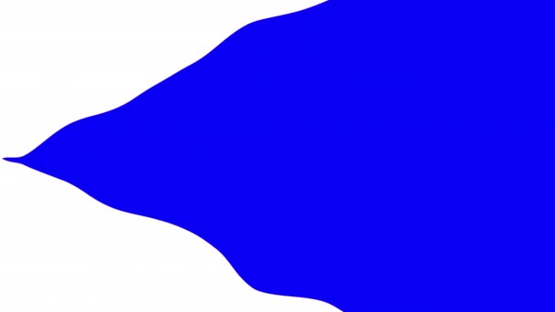 Animado Azul Branco Duplo Tom Ondulado Padrão Simples Fundo Mínimo — Vídeo de Stock