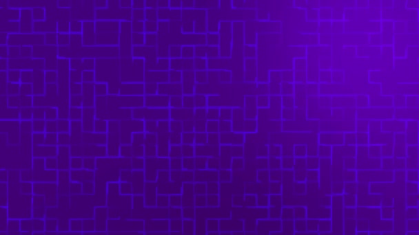 Animierte Dark Purple Abstrakte Geometrische Formen Technologie Hintergrund Gitter Textur — Stockvideo