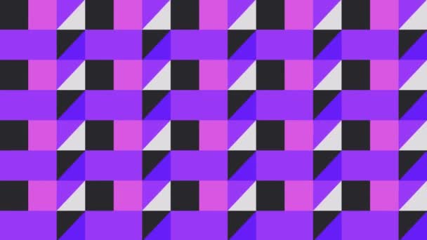 Animado Patrón Inconsútil Colorido Con Abstracto Varias Formas Geométricas Fondo — Vídeos de Stock