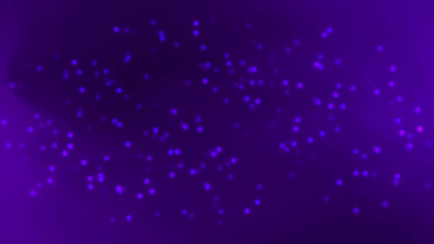 Geanimeerde Purple Gloeiende Glitter Bokeh Deeltjes Elegante Deeltjes Achtergrond Futuristisch — Stockvideo