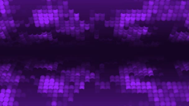 Анімовані Крива Світиться Фіолетовий Сферичний Футуристичний Фон — стокове відео