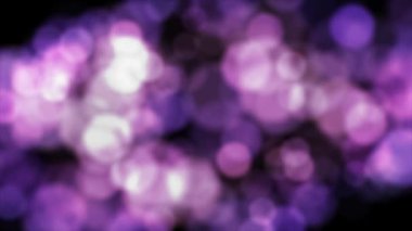 Canlandırılmış Renkli yavaş hareket eden bulanık parçacıklar bokeh etkisi arka planı, çok renkli ışık siyah arkaplan sızdırır