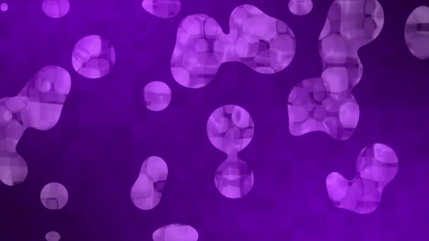 Animado Color Púrpura Flotante Líquido Moviéndose Revés Mínimo Fondo — Vídeos de Stock