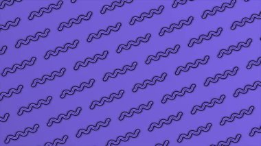 Mavi arkaplan üzerinde canlandırılmış Minimum Geometrik eğri şekiller, en az arkaplan