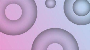 Canlandırılmış Pembe ve Mavi 3d derinlik yarıçap şekilleri arkaplan, basit ve zarif minimal arkaplan