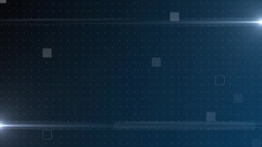 Animasyon Kraliyet mavisi soyut gelecek siber uzay teknolojisi arka planı. Bilim kurgu parçacıkları arkaplanı