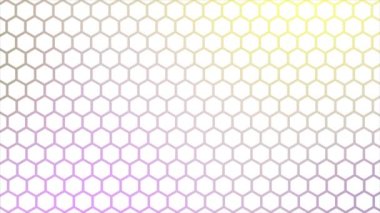 Animasyon Gelecek Renkli Yüzey Altıgenleri fayansları. Moda basit ve minimal geometrik altıgen arkaplan