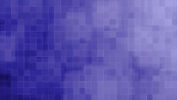 Quadrato Blu Animato Casella Modello Mosaico Piastrelle Sfondo Sfondo Semplice — Video Stock