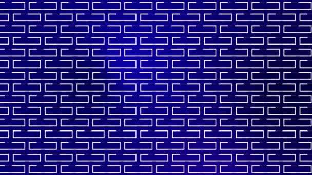 Animatie Bewegende Geometrische Vormen Vierkant Patroon Blauwe Achtergrond Digitale Vormen — Stockvideo