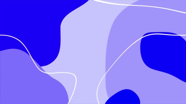 Κινούμενα Μπλε Αφηρημένα Σχήματα Κυματιστό Μοτίβο Ελάχιστο Φόντο Ελάχιστο Φόντο — Αρχείο Βίντεο