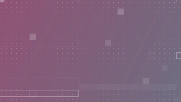 Animato Rosa Scuro Blu Astratto Forme Geometriche Tecnologia Sfondo Griglia — Video Stock