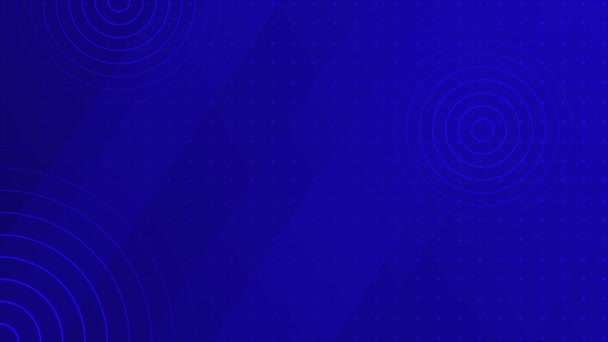 Animated Dark Blue Abstracte Geometrische Vormen Technologie Achtergrond Grid Textuur — Stockvideo