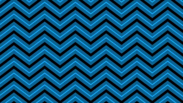Animated Royal Blue Simple Zig Zag Pattern Seamless Background Moving — Stock Video