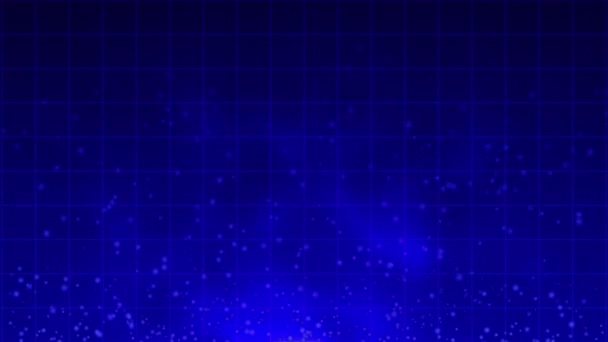Animated Abstract Futuristic Technology Particles Background Blue Particles Grid Background — Vídeo de stock